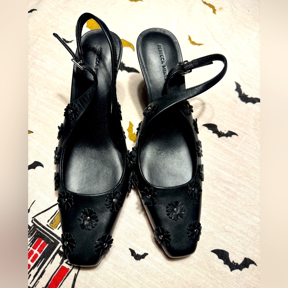 Rebecca Minkoff Sling Back Heels Black size 6